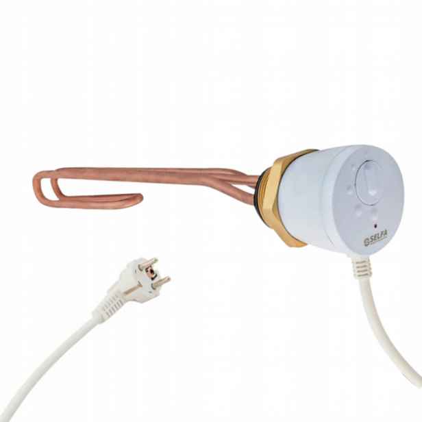 Měděný ohřívač s termostatem, výkon 2000 W, 30 cm, 230 V