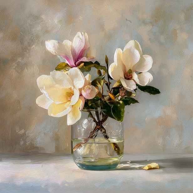 Tištěný obraz na plátně 32x32 cm Magnolias – Styler