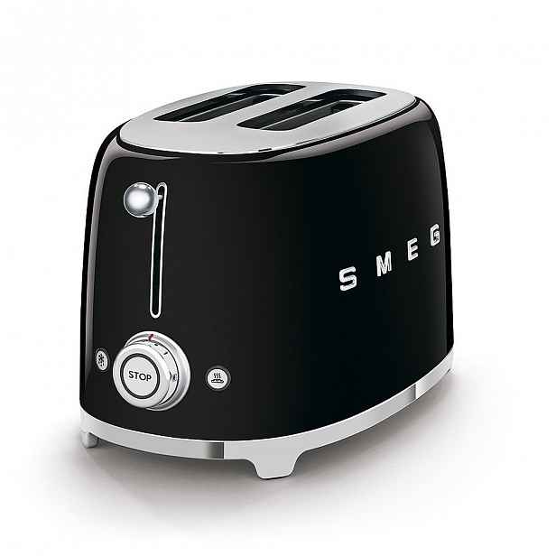 Toustovač Smeg 50´s Retro Style TSF01, 2x2, černý, TSF01BLEU