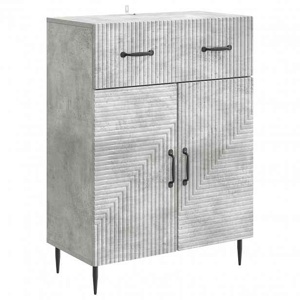 vidaXL Servírovací skříň Betonově šedá 66 x 34,5 x 89,5 cm