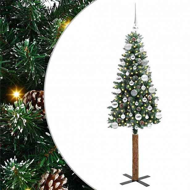 vidaXL Úzký vánoční stromeček Zelená 150 cm