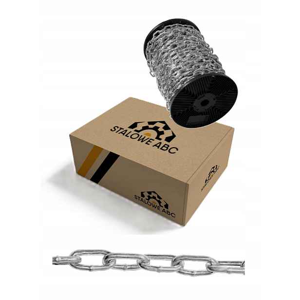 DIN5685A-D1 – 10 mm – Hospodářský řetěz s krátkým článkem pozink, role 15 m