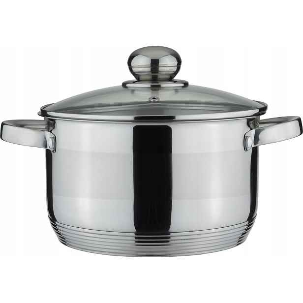Hrnec z nerezové oceli 7,7 l 26 cm s víkem, indukční, velký plyn