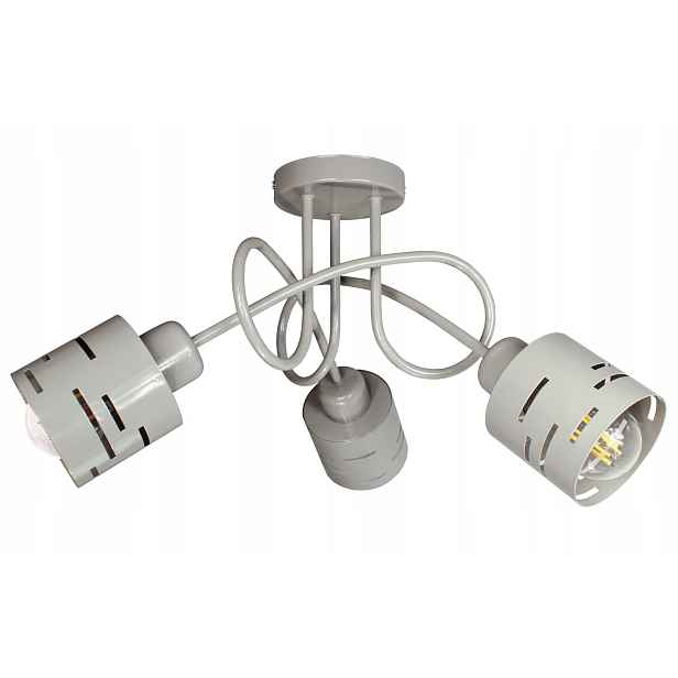 Lustr závěsné stropní svítidlo Edison Elite šedá stropní lampa do obývacího pokoje