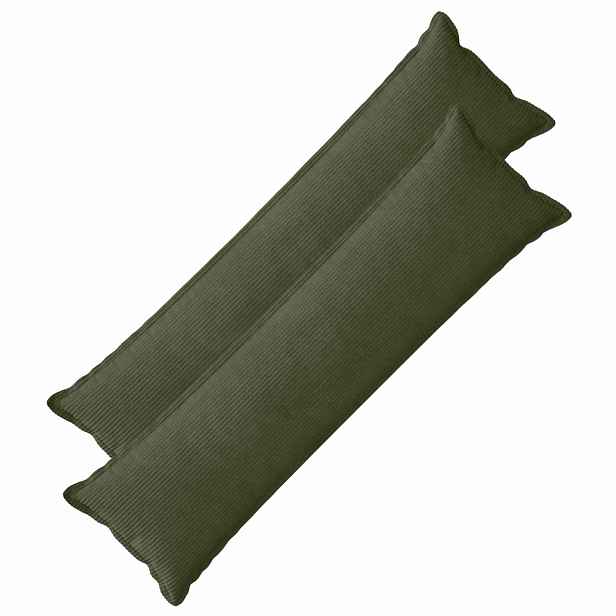 vidaXL Povlak na polštář 2 ks HOUTEN Zelená 40 x 145 cm manšestr