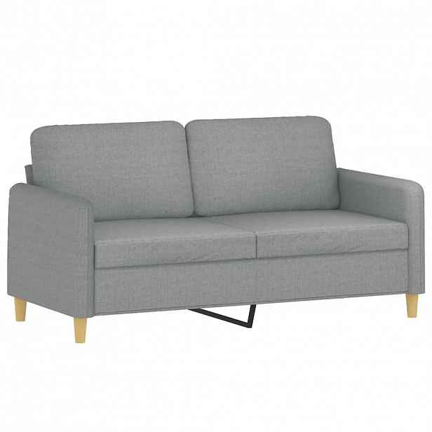 vidaXL 2místná pohovka světle šedá 140 cm textil