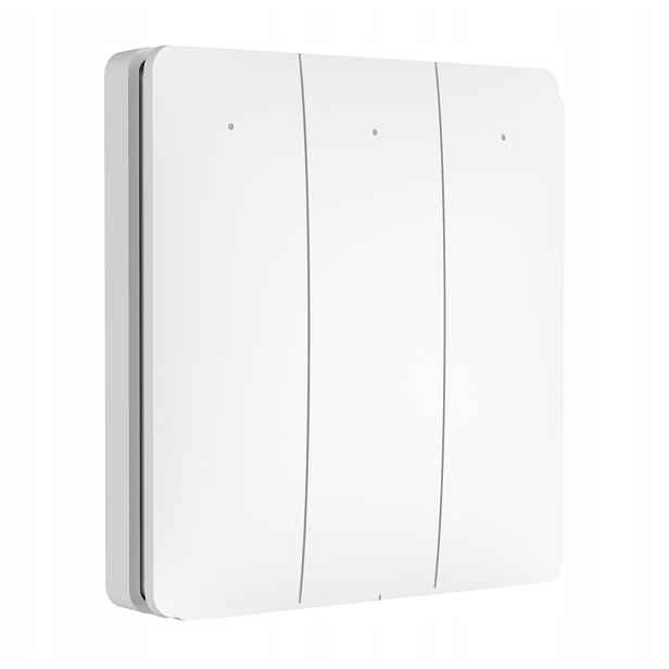 Linptech – Bezdrátové třítlačítkové indukční tlačítko K9-W3, bílé
