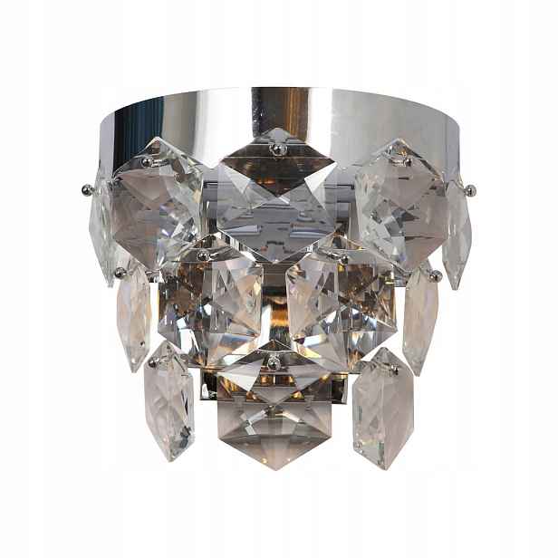 ML6934 Křišťálová chromová nástěnná lampa pro 2 žárovky E14 Grace Eko-light