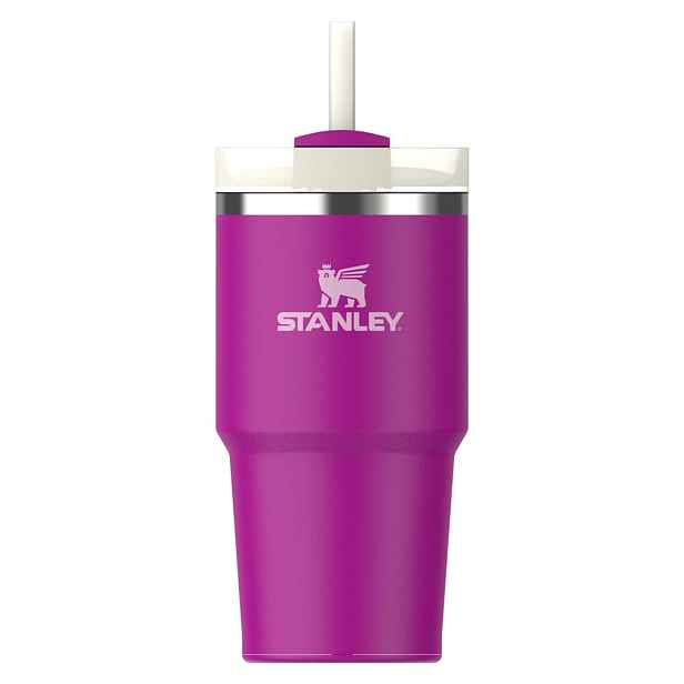 Růžová termoska s brčkem z nerezové oceli 600 ml Quencher H2.0 FlowState Tumbler Violet Blossom – Stanley
