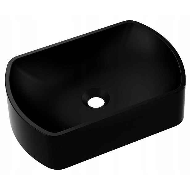Umyvadlo Na Desku Uli Deep Black 45x30 Dřez Oválný Moderno