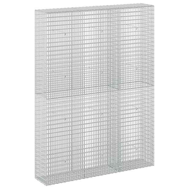 vidaXL Gabion s drátem 3,5 mm a síťkou 5x2,5 cm 150x30x200 cm