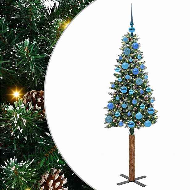 vidaXL Úzký vánoční stromeček Zelená 150 cm