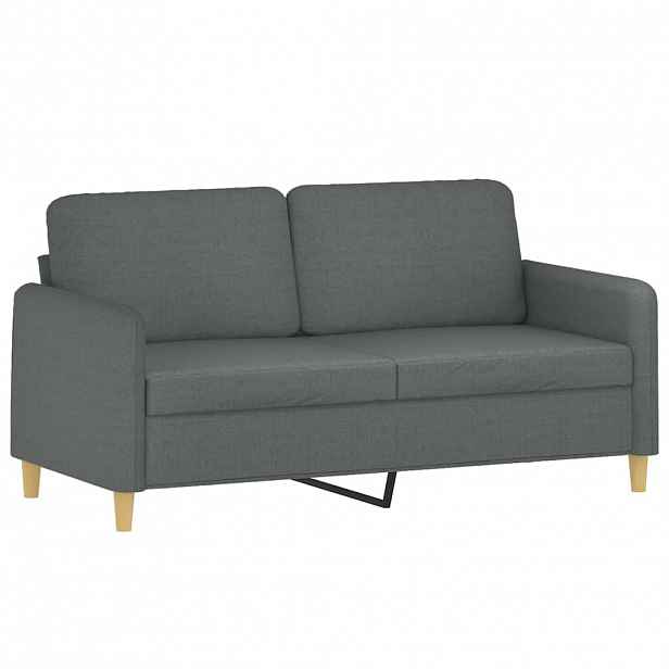 vidaXL 2místná pohovka tmavě šedá 140 cm textil