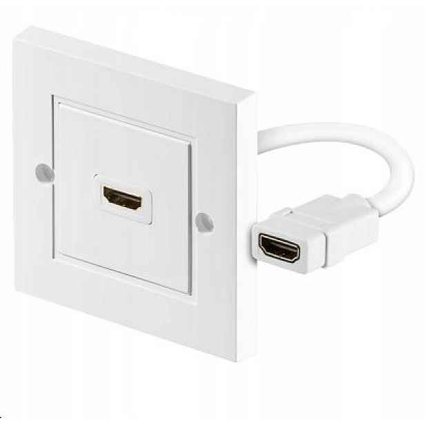 MicroConnect Hdmi nástěnná zásuvka 1 portová bílá