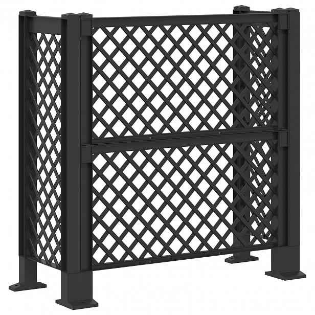 vidaXL Odpadkový treláž Antracitová 123 x 47 x 114 cm PP