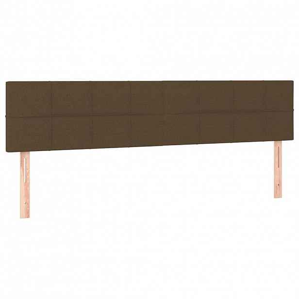 vidaXL Čela postele tmavě hnědá 180x5x78/88 cm látka