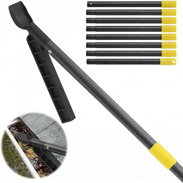 Teleskopický Kartáč Na Okapy 307 CM, Lopata Na Listí, Čištění Střechy