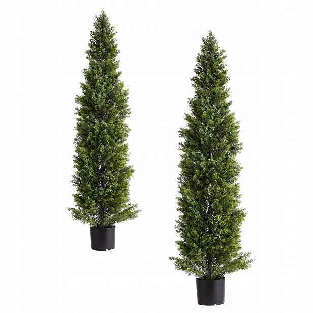 Umělé cedrové topiary 1524 mm premium terasa zahrada 2 ks sada