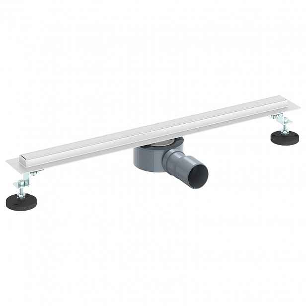 vidaXL 360° odtok na sprchu s slim modelem Stříbrná 60 cm