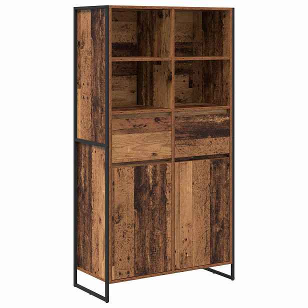 vidaXL Servírovací skříň Staré dřevo 81 x 36 x 150.5 cm