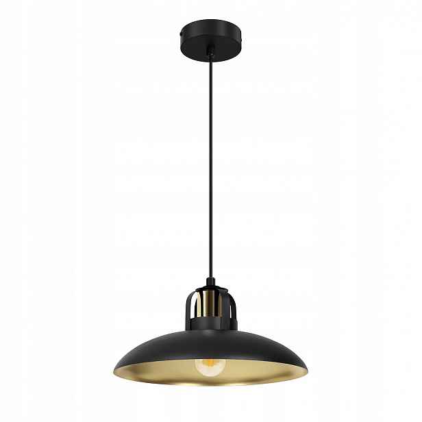Závěsná lampa Milagro Felix MLP8906 Černá Zlatá E27 60W Kovová Regulovatelná