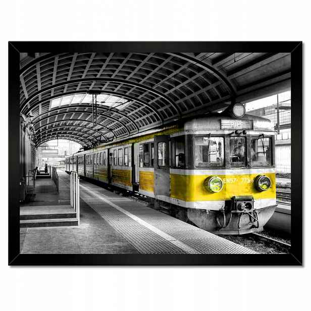 Plakáty v rámu 40x30 Žlutý vlak