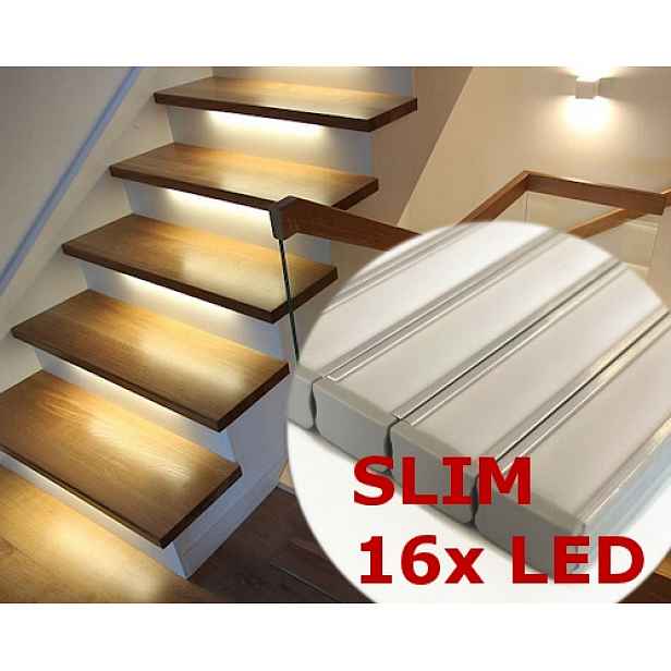 16 x Led schodišťová lišta 1 m Slim 12 mm Na Míru