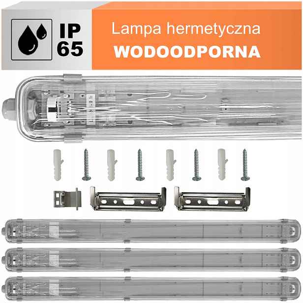 3x Hermetické svítidlo pro Led zářivky 1x60 cm