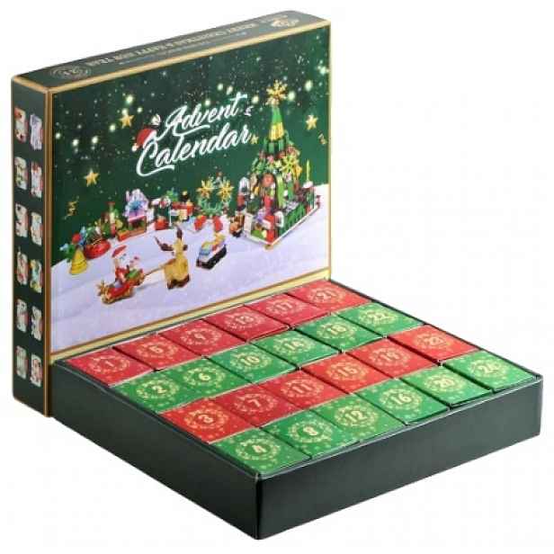Adventní Kalendář, 24 Dílků, Vánoční Stavební Kostky Pro Děti