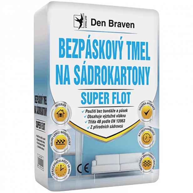 Bezpáskový tmel na sádrokartony Den Braven SUPER FLOT 5 kg