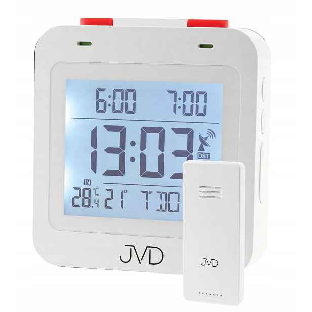 Budík S Teploměrem Jvd RB3552.1 Externí Sonda