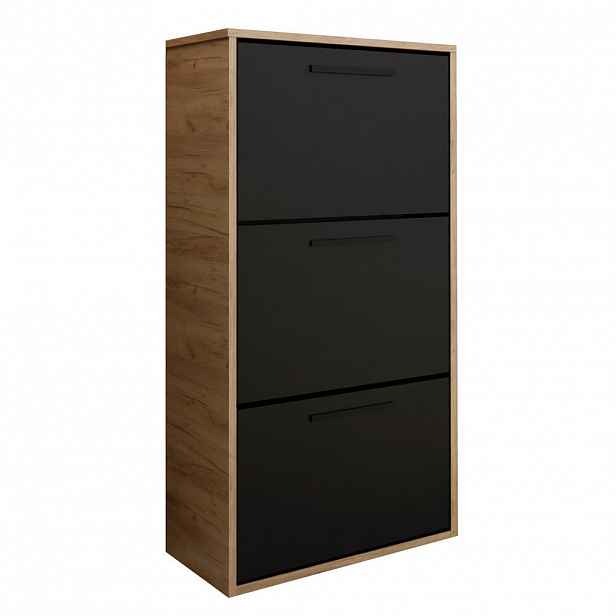 Kier Furniture BOTNÍK ASPER Dub Craft & Černá
