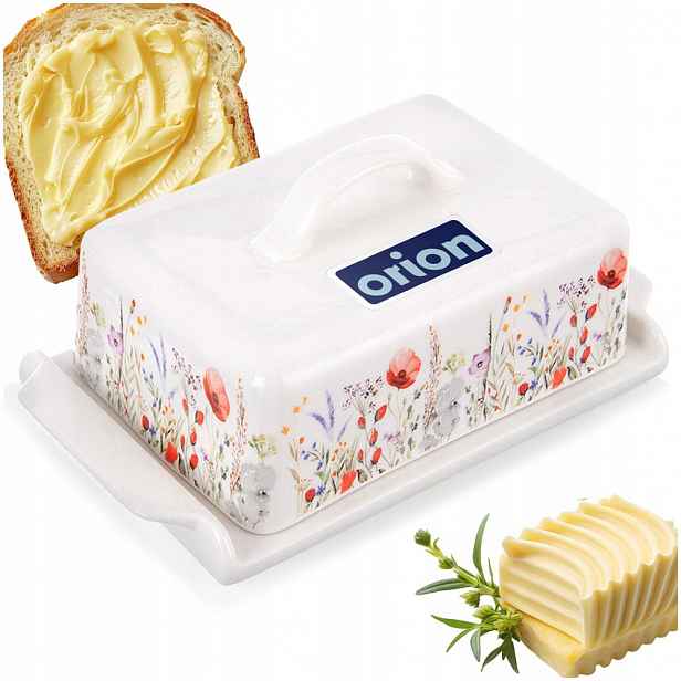Máslenka Porcelánová kuchyňská nádoba na skladování másla na máslo