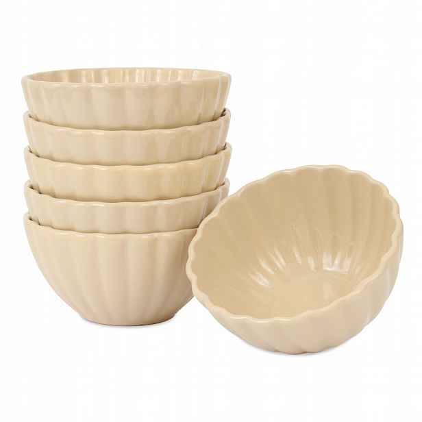 Miska Sada hlubokých misek Lotus Beige 14 cm x 6 kusů