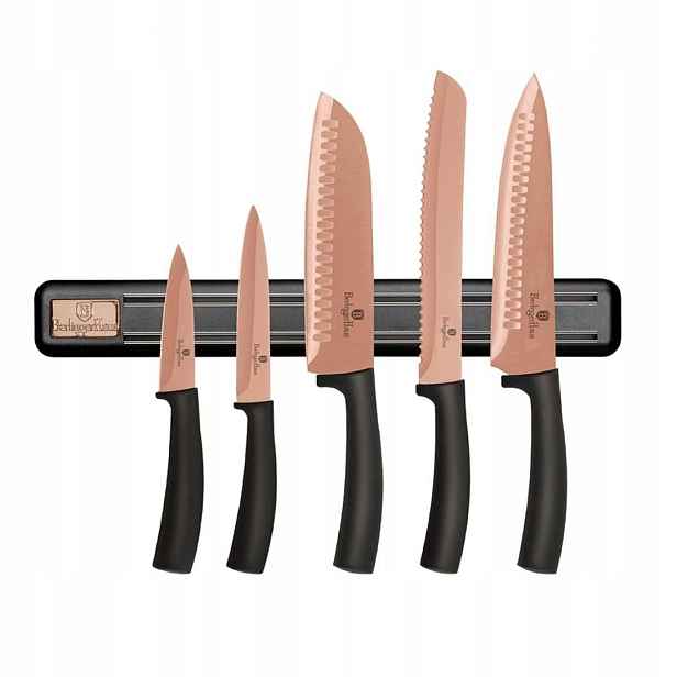 BH-2614A Sada nožů s magnetickou lištou 6 ks Berlinger Haus Rose Gold