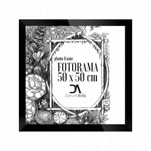 Fotorámeček Slim 50x50 čtvercový, černý lesk