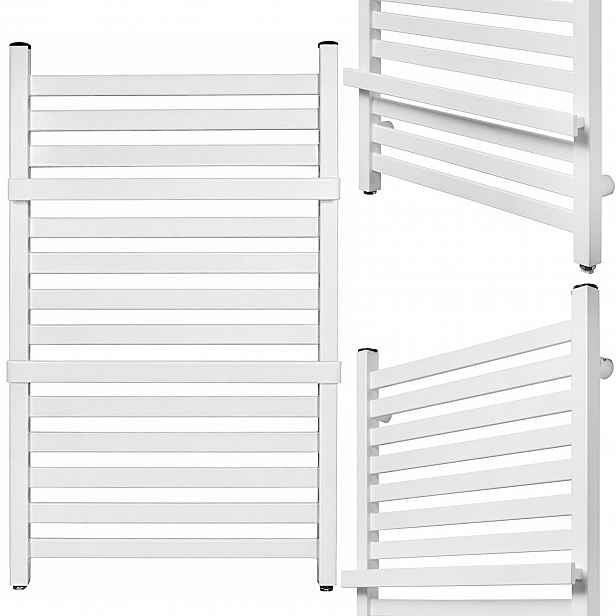 Nástěnný Koupelnový Radiátor Bílý Žebřík GR-KW1 750 x 530 12 Žeberek 454W