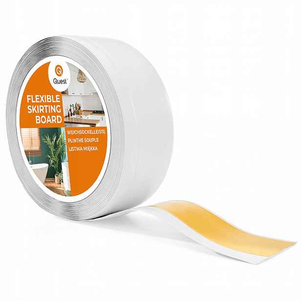 Pvc podlahová lišta samolepicí soklová 70x20 mm bílá, 25 m