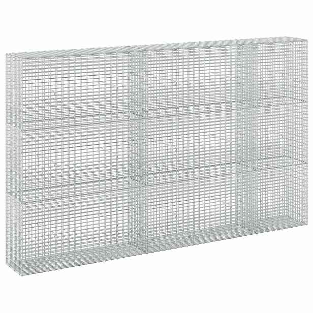 vidaXL Gabion s drátem 3,5 mm a síťkou 5x2,5 cm 250x30x150 cm