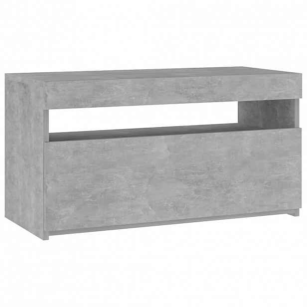 vidaXL TV skříňka s LED osvětlením betonově šedá 75 x 35 x 40 cm