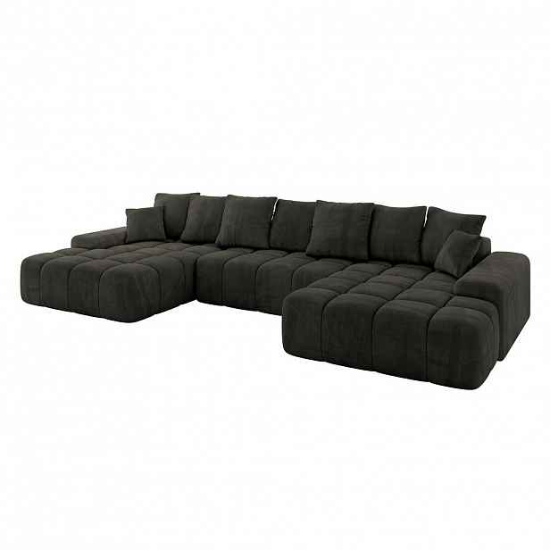 ALTDECOR SEDACÍ SOUPRAVA ENSI-U – 353 x 164 x 69 cm černá