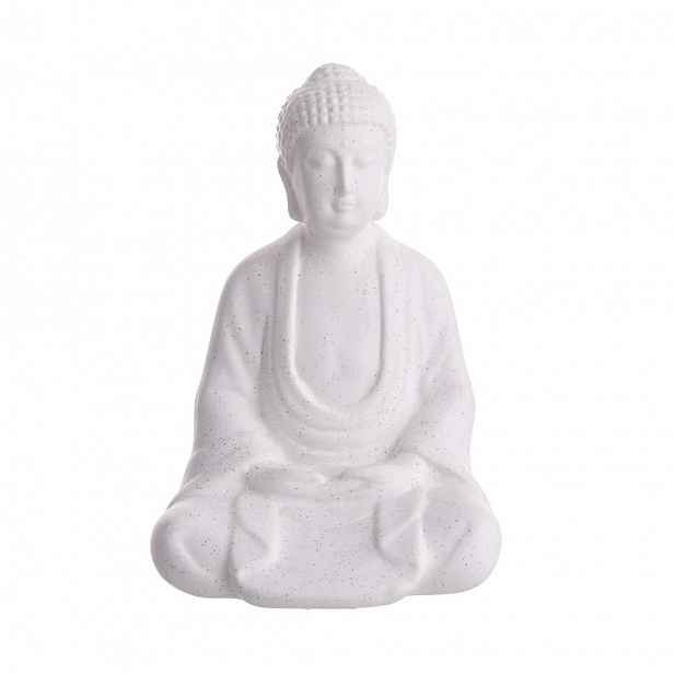 Butlers BUDDHA Sedící Buddha 22 cm - bílá