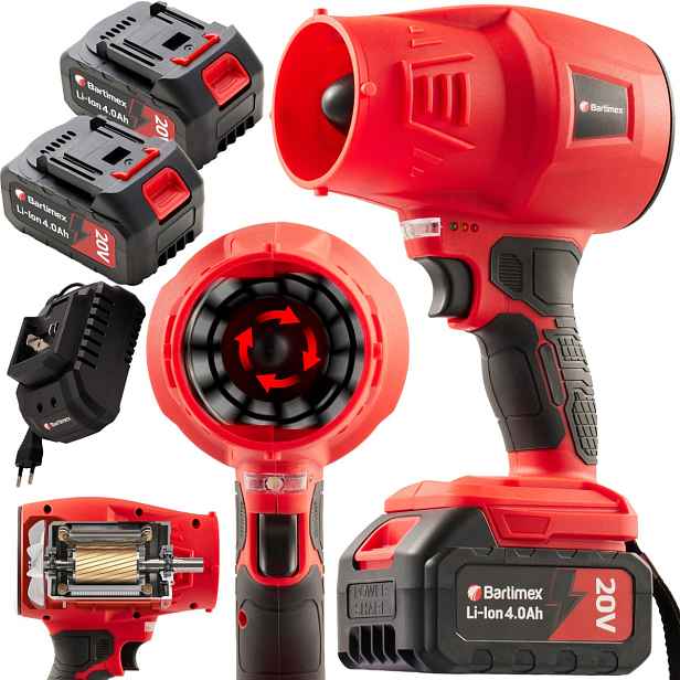 Foukač Akumulátorové Ruční Zahradní 2xAKU 20V Vysoce Výkonné Turbo Jet