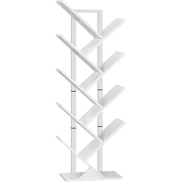 Stromová knihovna Vasagle Mergo 116 cm bílá