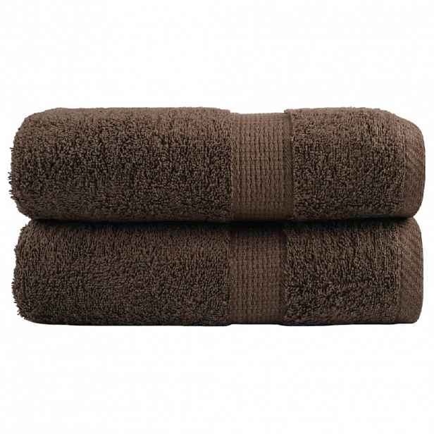 vidaXL Prémiové mycí utěrky SOLUND 2 ks hnědé 30x30 cm 600 g/m²