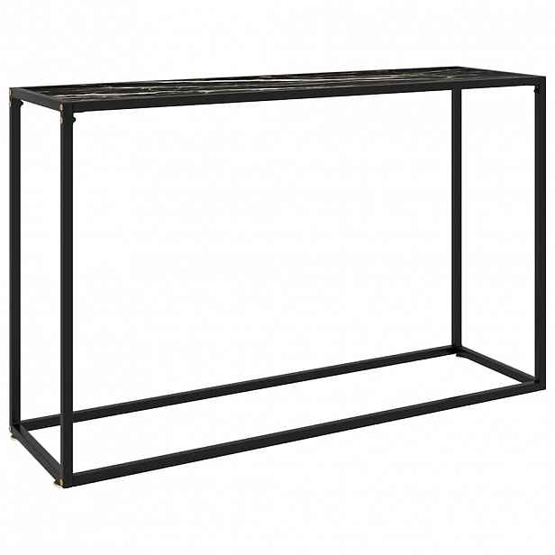 vidaXL Konzolový stolek černý 120 x 35 x 75 cm tvrzené sklo