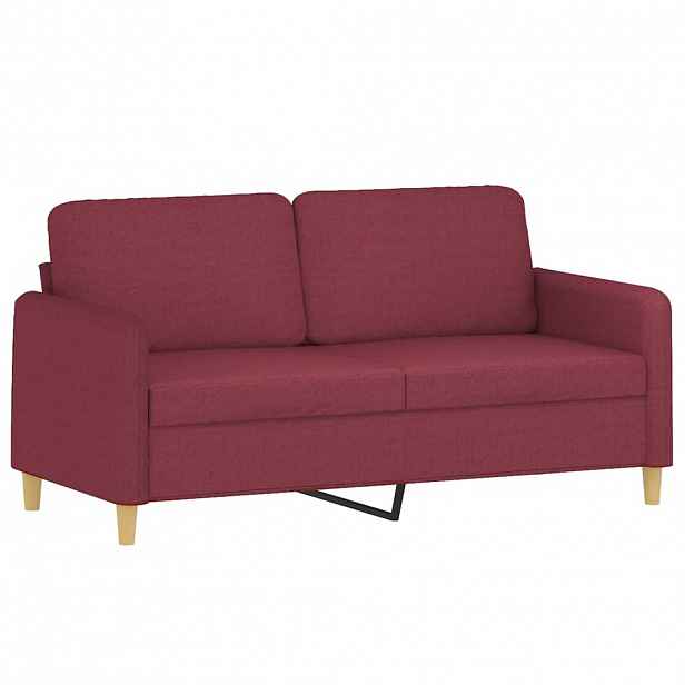 vidaXL 2místná pohovka vínová 140 cm textil