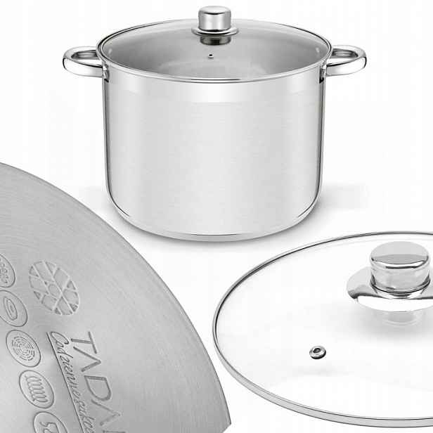 Hrnec Jednoduchý 12L 28X21CM Nerezová Ocel Kuchyňský Gastronomický