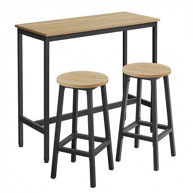 Jídelní set 1+2, barový stůl 100x40 cm a barové židle TAYLOR SONOMA