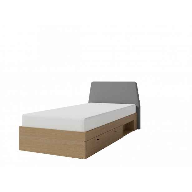 Postel Alessio AE12 - 90x200 cm Barva korpusu + barva dveří: Eukaliptus / Dub Baltic Dune